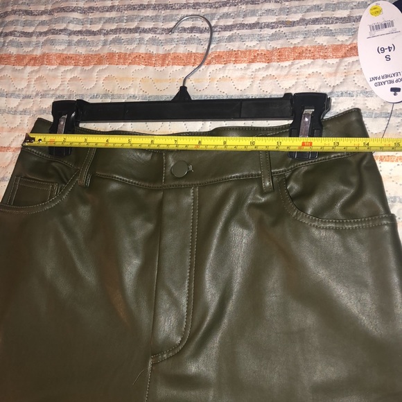 Green Faux Leather Pants - Picture 13 of 15